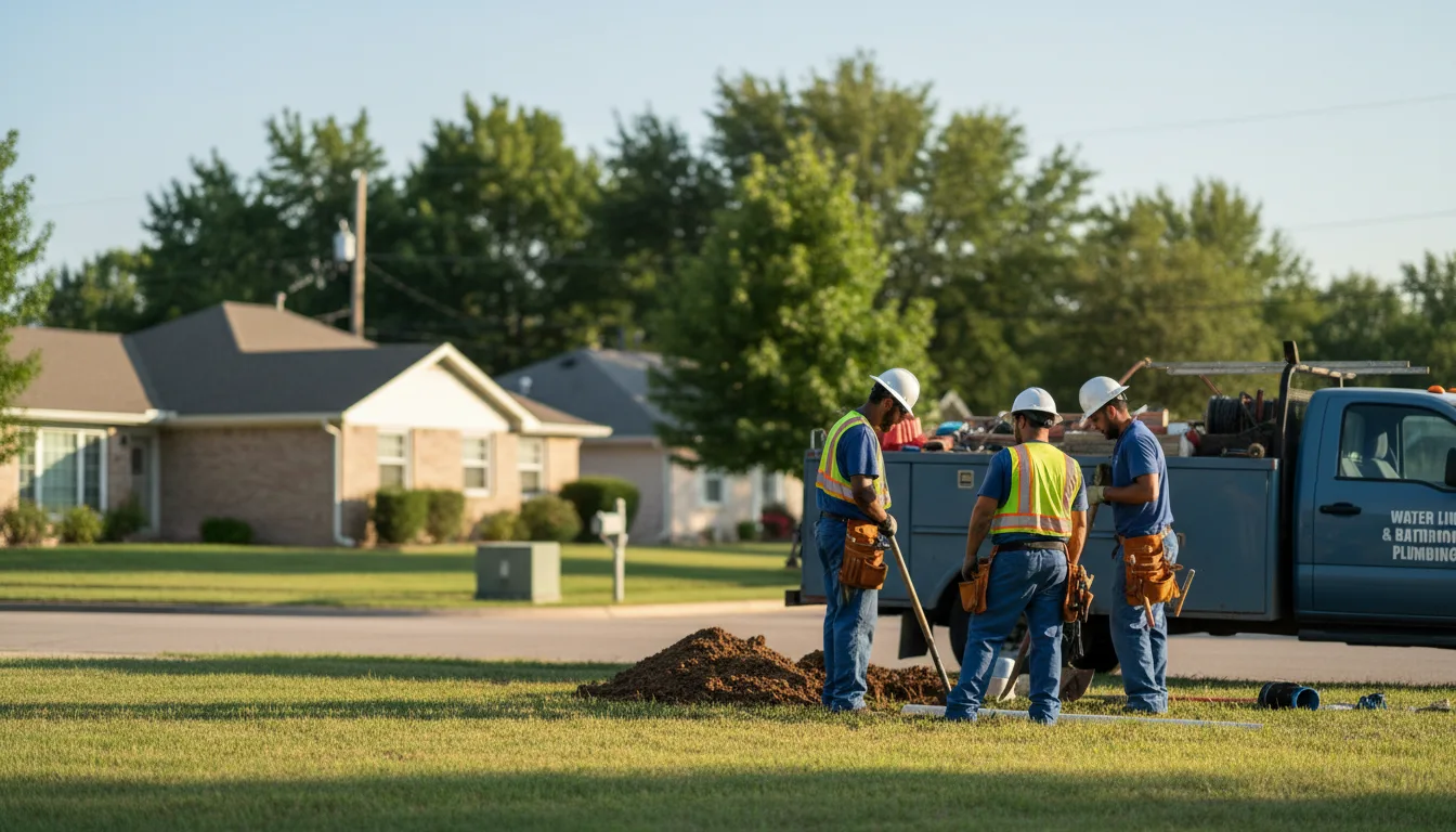 Residential water line and bathroom plumbing service in Curtiss, WI